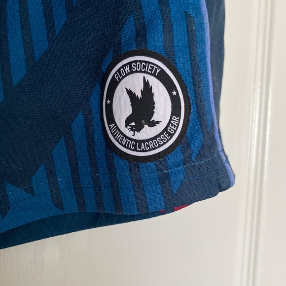 Flow Society Boys Lacrosse Shorts teal Maroon lax youth xl - Picture 2 of 7